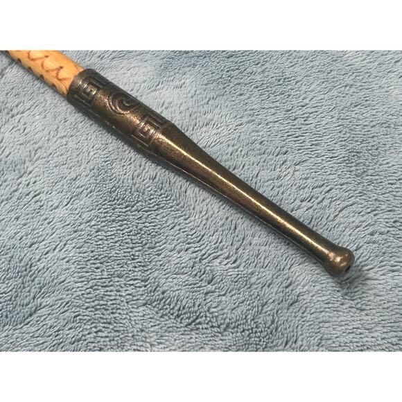 Antique Japanese Bamboo and Brass Long Traditional Art Pipe 25 Inch - Picture 8 of 8